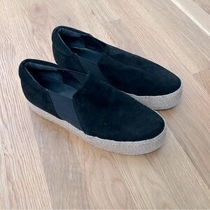 Vince Women's Black Wilden Espadrille Platform Sneakers size 8 Summer Spring